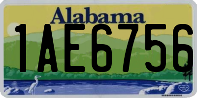 AL license plate 1AE6756