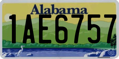 AL license plate 1AE6757