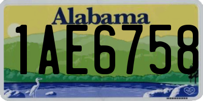 AL license plate 1AE6758