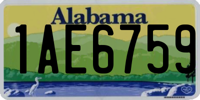 AL license plate 1AE6759