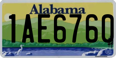 AL license plate 1AE6760