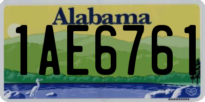 AL license plate 1AE6761