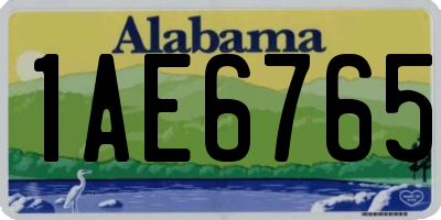 AL license plate 1AE6765