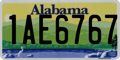 AL license plate 1AE6767