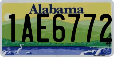 AL license plate 1AE6772