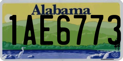 AL license plate 1AE6773