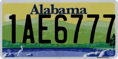 AL license plate 1AE6777