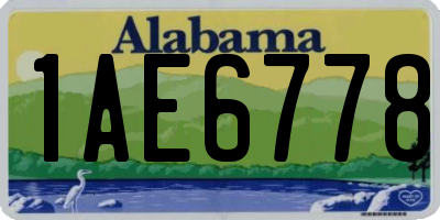 AL license plate 1AE6778