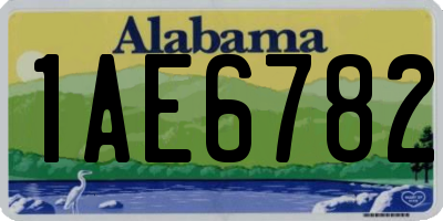 AL license plate 1AE6782