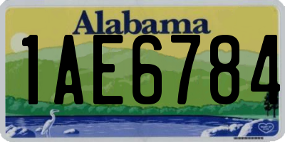 AL license plate 1AE6784