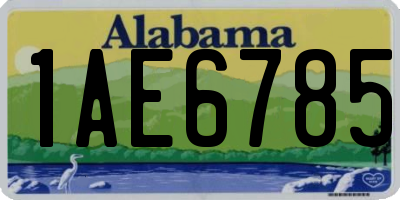 AL license plate 1AE6785
