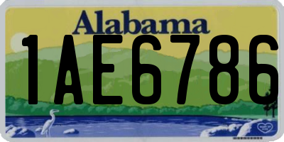 AL license plate 1AE6786