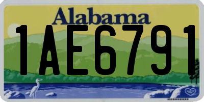 AL license plate 1AE6791