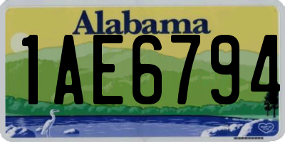 AL license plate 1AE6794