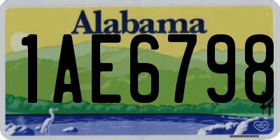 AL license plate 1AE6798
