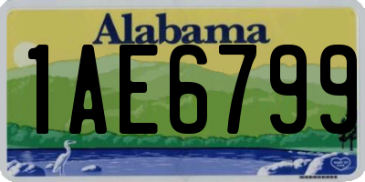 AL license plate 1AE6799