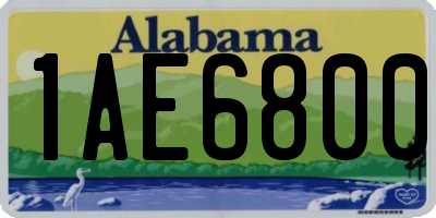 AL license plate 1AE6800