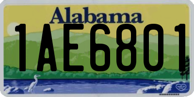 AL license plate 1AE6801