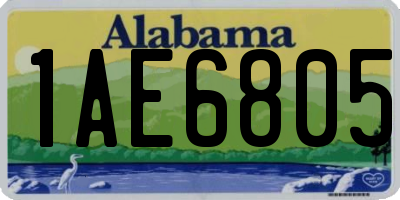 AL license plate 1AE6805