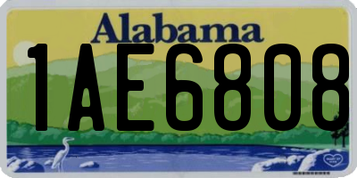 AL license plate 1AE6808