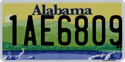 AL license plate 1AE6809