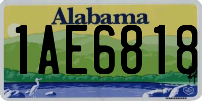 AL license plate 1AE6818