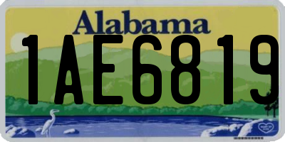 AL license plate 1AE6819
