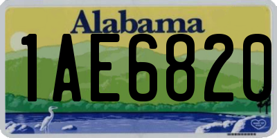 AL license plate 1AE6820