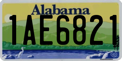 AL license plate 1AE6821