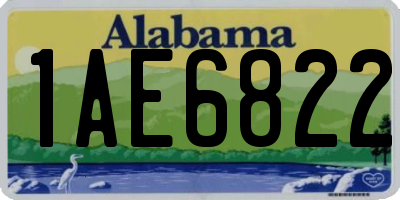 AL license plate 1AE6822