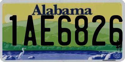 AL license plate 1AE6826