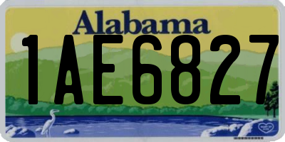 AL license plate 1AE6827