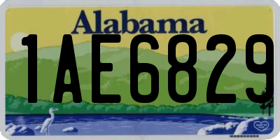AL license plate 1AE6829