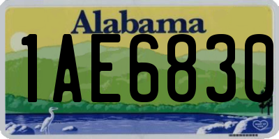 AL license plate 1AE6830