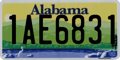 AL license plate 1AE6831