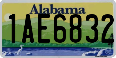 AL license plate 1AE6832