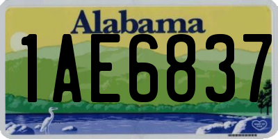 AL license plate 1AE6837