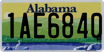 AL license plate 1AE6840