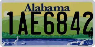 AL license plate 1AE6842