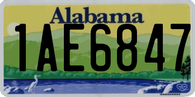AL license plate 1AE6847