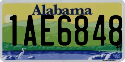 AL license plate 1AE6848