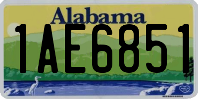 AL license plate 1AE6851