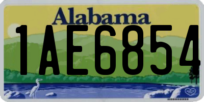 AL license plate 1AE6854