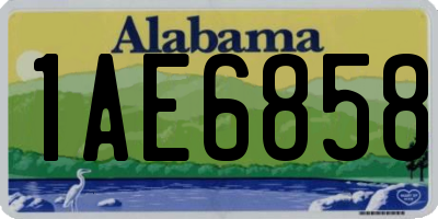 AL license plate 1AE6858