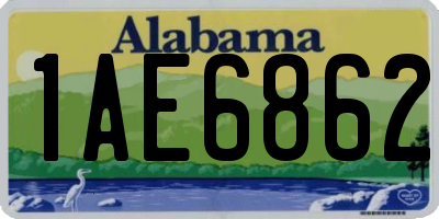 AL license plate 1AE6862