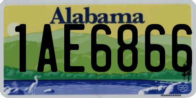 AL license plate 1AE6866