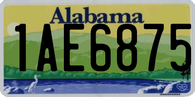 AL license plate 1AE6875