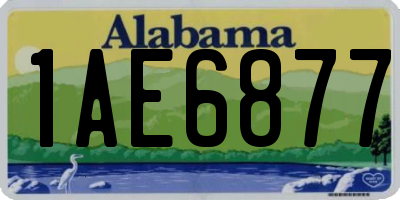 AL license plate 1AE6877