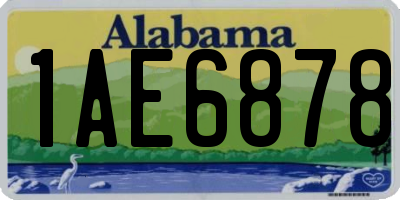AL license plate 1AE6878