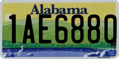 AL license plate 1AE6880